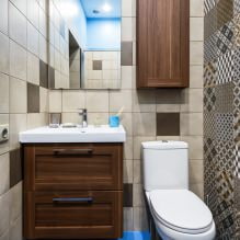 Kis WC-belső tér: jellemzők, dizájn, szín, stílus, 100+ fotó-15