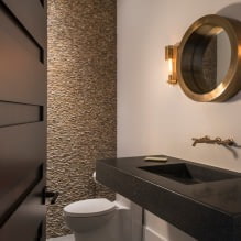 Kis WC-belső tér: jellemzők, dizájn, szín, stílus, 100+ fotó-13