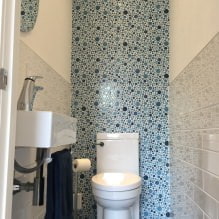 Kis WC-belső tér: jellemzők, dizájn, szín, stílus, 100+ fotó-20