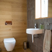 Kis WC-belső tér: jellemzők, tervezés, szín, stílus, 100+ fotó-9