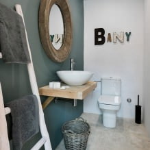 Kis WC-belső tér: jellemzők, dizájn, szín, stílus, 100+ fotó-8