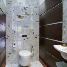 Kis WC-belső tér: jellemzők, tervezés, szín, stílus, 100+ fotó-10