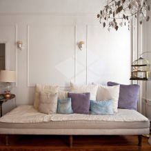 Дизајн дневне собе у светлим бојама: избор стила, боје, завршне обраде, намештаја и завеса-4