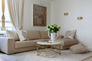 Living room design in light colors: choice of style, color, finishes, furniture and curtains