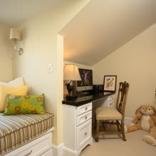 Arrangement of the nursery on the attic floor: the choice of style, decoration, furniture and curtains-4