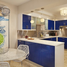 Photo of kitchen design with a blue set-3
