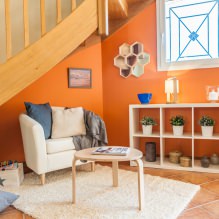 Orange color in the interior: meaning, design features, styles, 60 photos-7