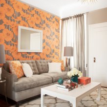 Narancssárga szín a belső térben: jelentés, tervezési jellemzők, stílusok, 60 fotó-4