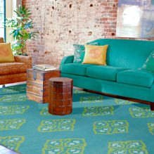 Living room design in turquoise color: 55 best ideas and realizations in the interior-11