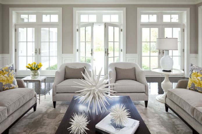 Hogyan válasszuk ki az optimális falszínt a nappaliban: 60 fotó és tervezési ötlet