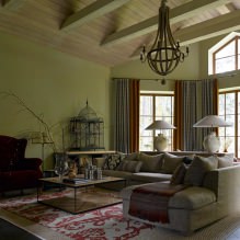 Interior design in olive color: combinations, styles, finishes, furniture, accents-0