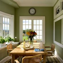 Interior design in olive color: combinations, styles, finishes, furniture, accents-12