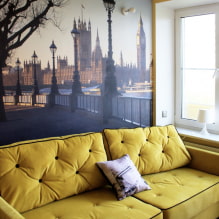 Yellow sofa in the interior: types, shapes, upholstery materials, design, shades, combinations-3