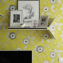 Yellow wallpaper in the interior: types, design, combinations, choice of curtains and style-1