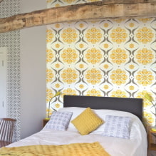 Yellow wallpaper in the interior: types, design, combinations, choice of curtains and style-3