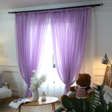 Purple curtains in the interior - design features and color combinations-9