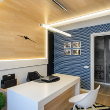 Blaue Tapeten: Kombinationen, Design, Auswahl an Vorhängen, Stil und Möbel, 80 Fotos im Innenraum -3