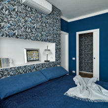Tapete für ein kleines Schlafzimmer: Farbe, Design, Kombination, Ideen für niedrige Decken und enge Räume-1