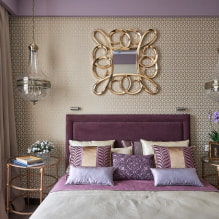 Tapete für ein kleines Schlafzimmer: Farbe, Design, Kombination, Ideen für niedrige Decken und enge Räume-4