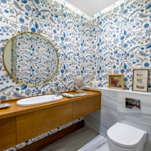 How to choose wallpaper for the toilet: 60 modern photos and design ideas-0