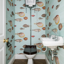 So wählen Sie eine Tapete für eine Toilette aus: 60 moderne Fotos und Designideen-1