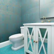 How to choose wallpaper for the toilet: 60 modern photos and design ideas-5