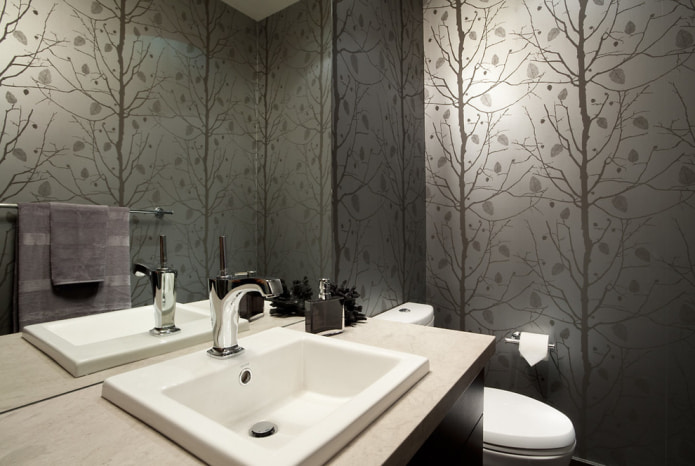 How to choose wallpaper for the toilet: 60 modern photos and design ideas
