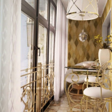 Wallpaper on the balcony or loggia: what can be glued, the choice of color, design ideas, photos in the interior-7