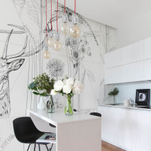 A konyha falainak mosható tapétával történő díszítése: 59 modern fotó és ötlet-2