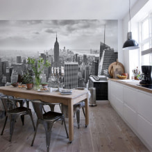 Die Wände der Küche mit abwaschbaren Tapeten dekorieren: 59 moderne Fotos und Ideen-7