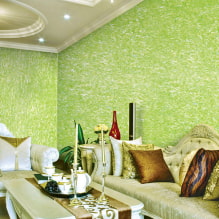 Liquid wallpaper: definition, types, pros and cons, color, design, combinations, care-8