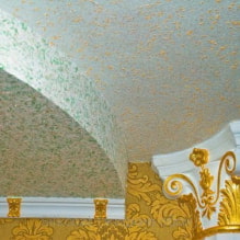 Liquid wallpaper on the ceiling: photo in the interior, modern examples of design-5
