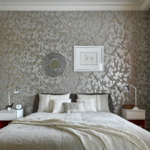 Silk wallpaper in the interior - design options and colors-6