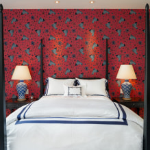 Burgundy wallpaper on the walls: types, design, shades, combination with other colors, curtains, furniture-0
