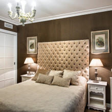 Brown wallpaper in the interior: types, design, combination with other colors, curtains, furniture-2