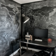 Black wallpaper: types, drawings, design, combination, combination with curtains, furniture-0