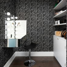 Black wallpaper: types, drawings, design, combination, combination with curtains, furniture-1