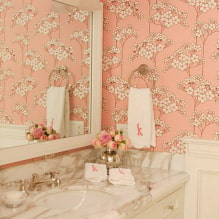 Peach-colored wallpaper: types, design ideas, combination with curtains and furniture-1