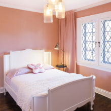 Peach-colored wallpaper: types, design ideas, combination with curtains and furniture-2