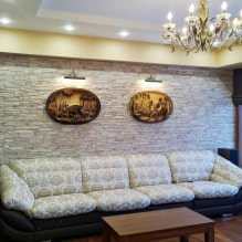 Modernong mala-bato na wallpaper: mga tampok, uri, disenyo, kulay, larawan-1