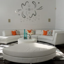White sofa sa interior: 70 modernong mga larawan at disenyo ng mga ideya-4