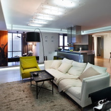 White sofa sa interior: 70 modernong mga larawan at disenyo ng mga ideya-5