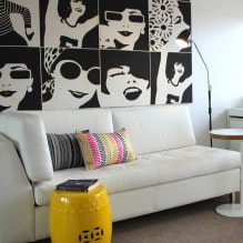 Fehér kanapé a belső térben: 70 modern fotó és tervezési ötlet-7