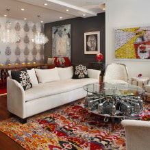 Fehér kanapé a belső térben: 70 modern fotó és tervezési ötlet-8