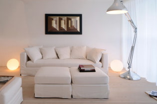White sofa in the interior: 70 modern photos and design ideas