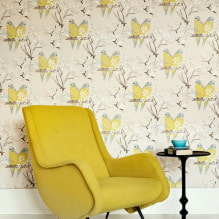 Wall decoration with wallpaper with birds: 59 modern photos and ideas-2