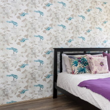 Wall decoration with wallpaper with birds: 59 modern photos and ideas-7