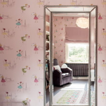 Rózsaszín tapéta a belső térben: típusok, tervezési ötletek, árnyalatok, kombináció más színekkel-3