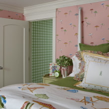 Pink wallpaper in the interior: types, design ideas, shades, combination with other colors-4
