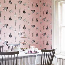 Pink wallpaper in the interior: types, design ideas, shades, combination with other colors-6